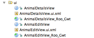 Figure GWT.4: *View classes and *.ui.xml files